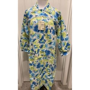 Vintage NWT Kickaway Corded Duster Blues/Greens See Measurements For Size